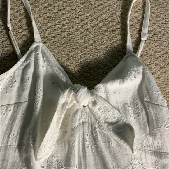 Hollister Embroidered White Tie Dress - Picture 3 of 5